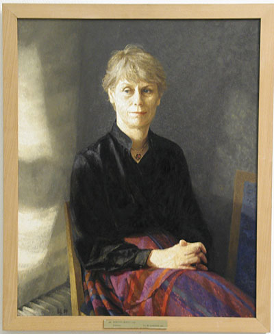 Painting made by Bo Larsson - Portrait of Kerstin Ekman.