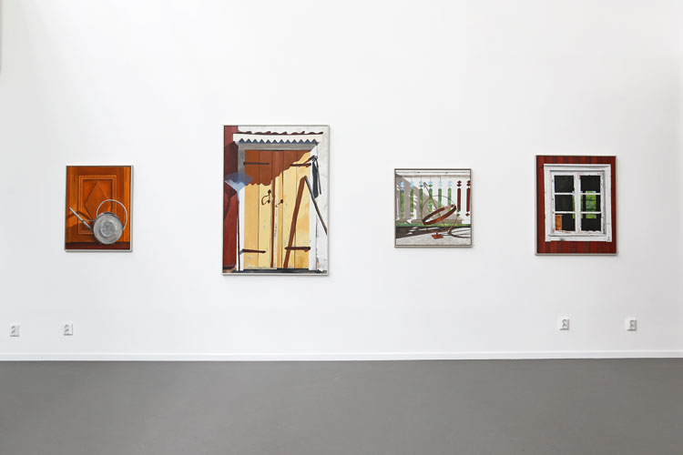 Fyra målningar av Mikael Wahrby - klicka på blilden för förstoringar.