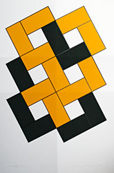 Silk-Screen Foldable Yellow by Cajsa Holmstrand