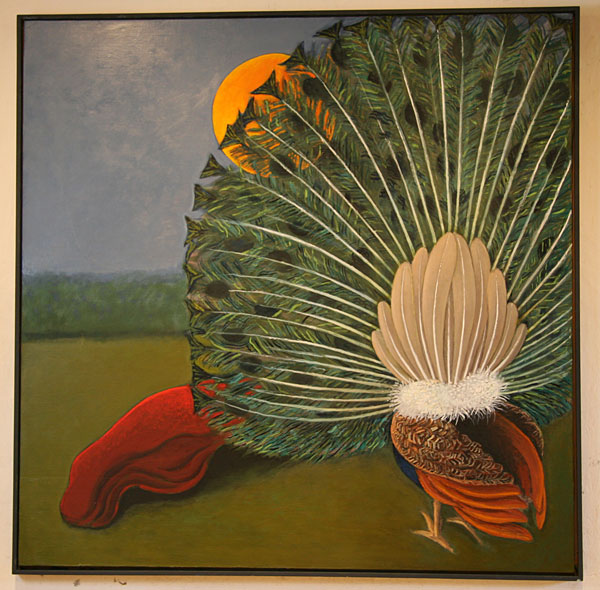 Mlning Pfgelns dans - Painting The Dance of a Peacock - Maria Hillfon