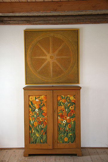 Maria Hillfon´s painting The Wheel and Cupboard.
