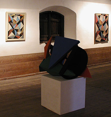 Prints in limited editions, tapestry and a sculpture in wood made by C Göran Karlsson.