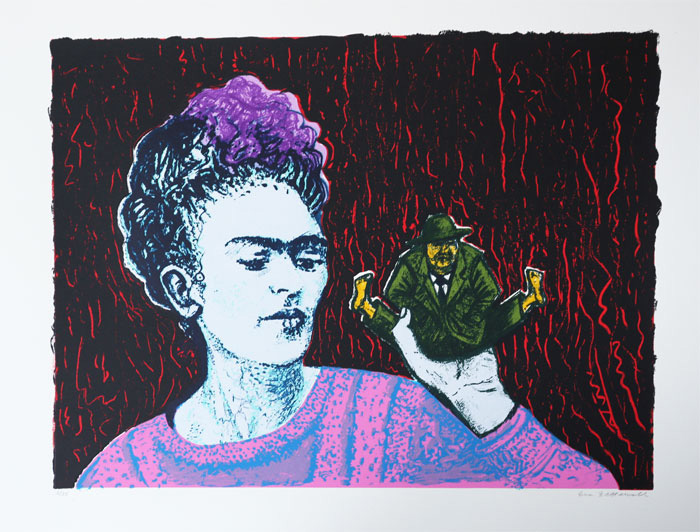 Serigrafi Frida och Diego av Eva Zettervall