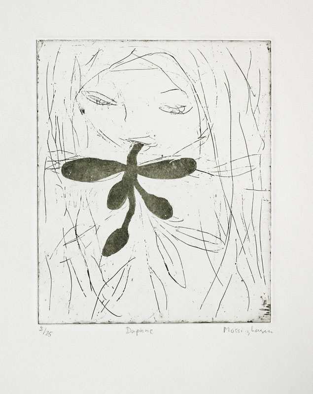 Sugar lift and etching Daphne 2 by Eva Mossing Larsen