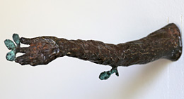 Sculpture in bronze Daphne´s Arm by Eva Mossing Larsen
