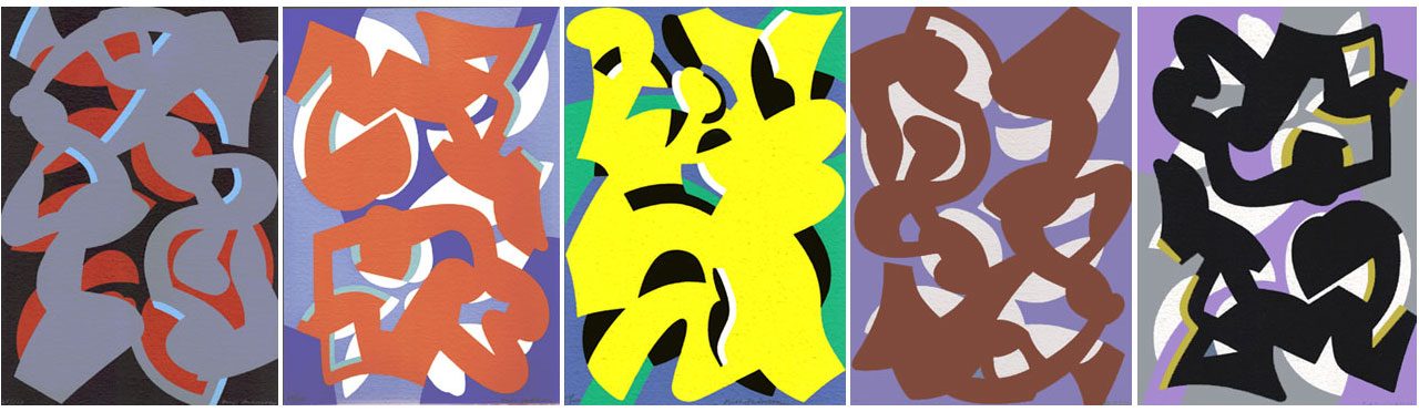 Stomps - Five Silk-Screen prints by Kjell Anderson