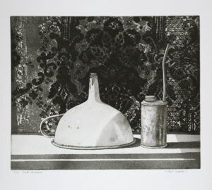 Funnel and Pitcher - Etching by Mikael Wahrby