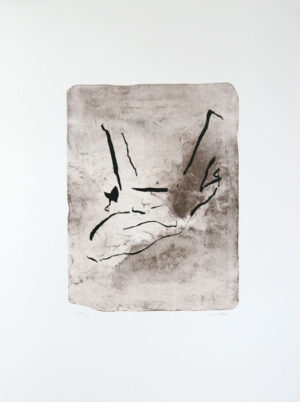 Gate- Lithography on stone by Curt Asker.