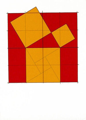 Serigrafi Pythagoras sats (3) av Cajsa Holmstrand.