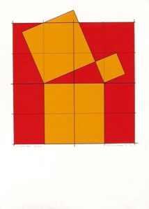 Serigrafi Pythagoras sats (4) av Cajsa Holmstrand.