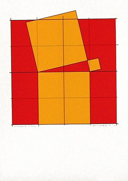 Serigrafi Pythagoras sats (5) av Cajsa Holmstrand