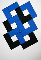 Serigrafi Vikbart blå av Cajsa Holmstrand