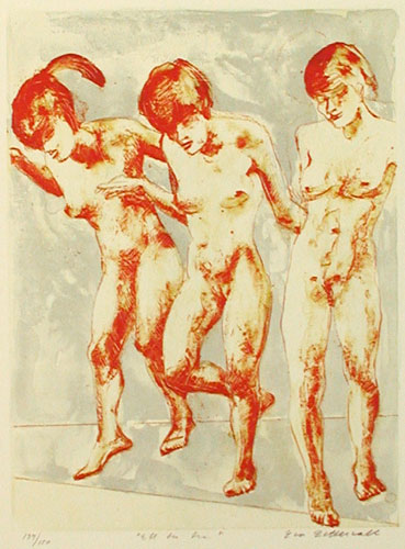 One Two Three - Lithograph by Eva Zettervall.