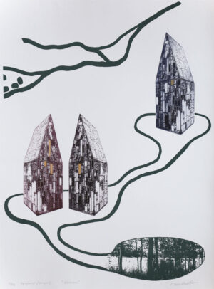 Houses of Glass - Photogravure/Serigraph by Catharina Warme Hellström.
