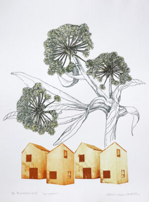 New Neighbours - Photogravure/Serigraph by Catharina Warme Hellström.