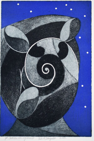 Shell and Starry Sky - Etching by Nils G Stenqvist.