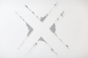 "X", 1986, artwork by Curt Asker.