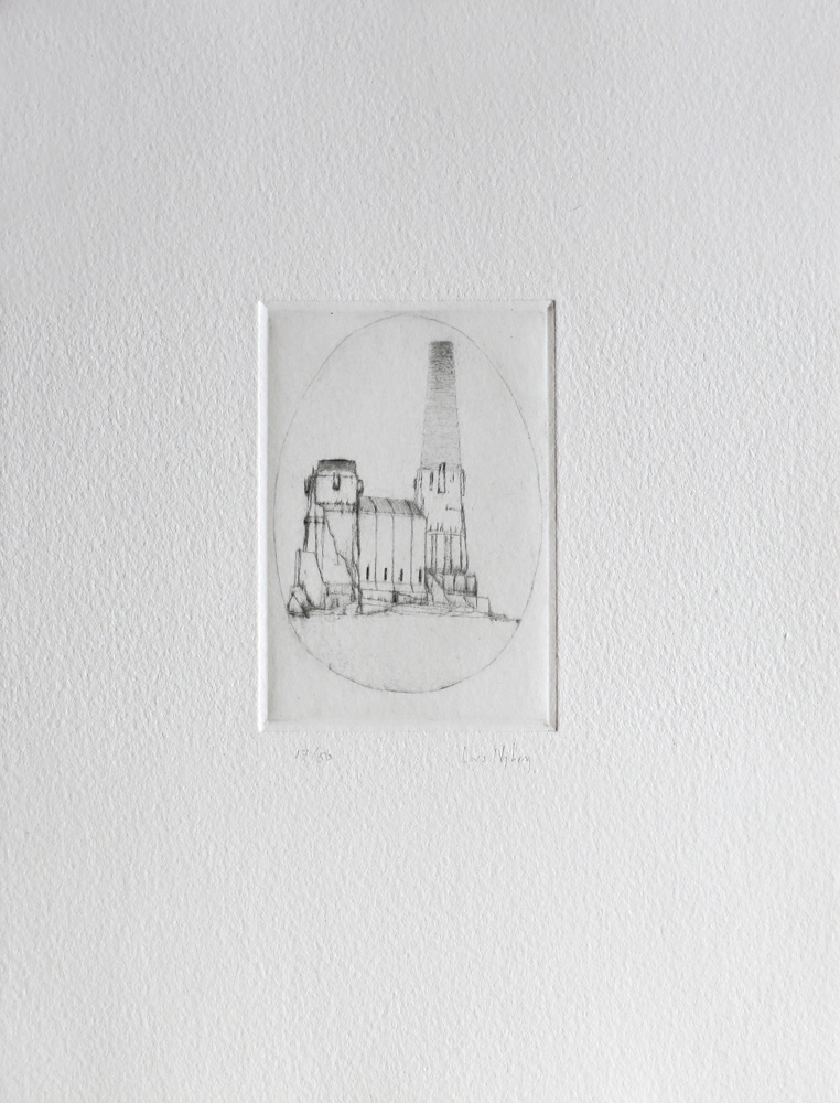 Power Plant - Drypoint by Lars Nyberg.