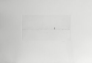 Winter field - Drypoint by Lars Nyberg.