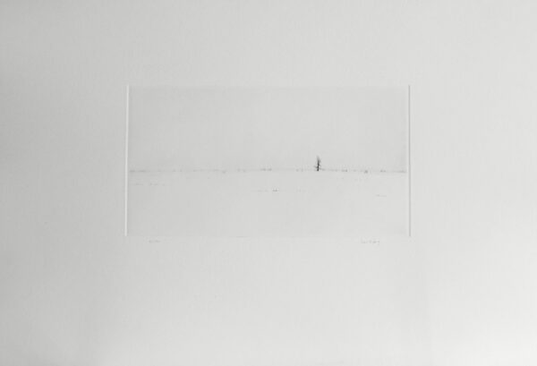 Winter field - Drypoint by Lars Nyberg.