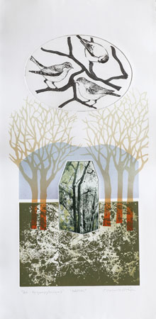 Tree House - Photogravure/Serigraph by Catharina Warme Hellström.