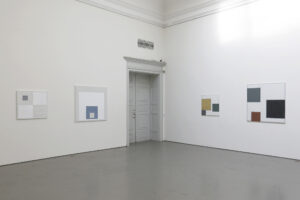 Fyra målningar av Kjell Strandqvist 2019 på Konstakademien.