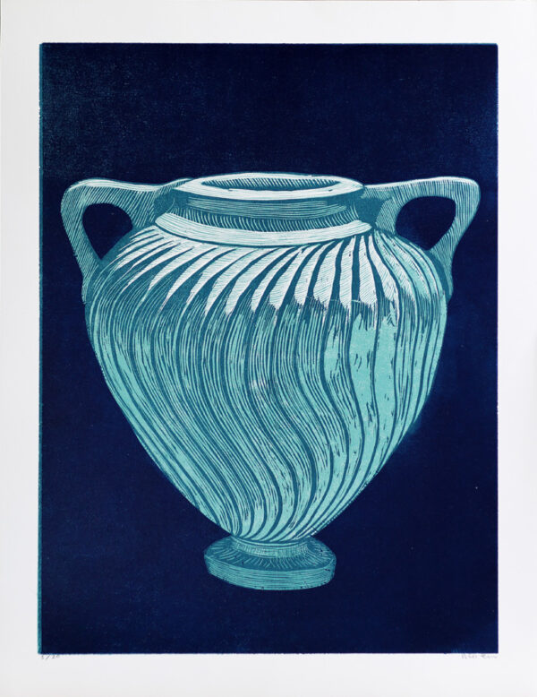 The Pot - Woodcut by Peter Ern.