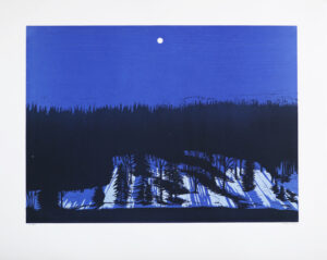 Landscape - Linoleum cut by Peter Ern.