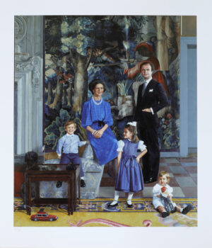 The Swedish Royal Family - Pigment print by John E Franzén - Portrait from 1984-85.