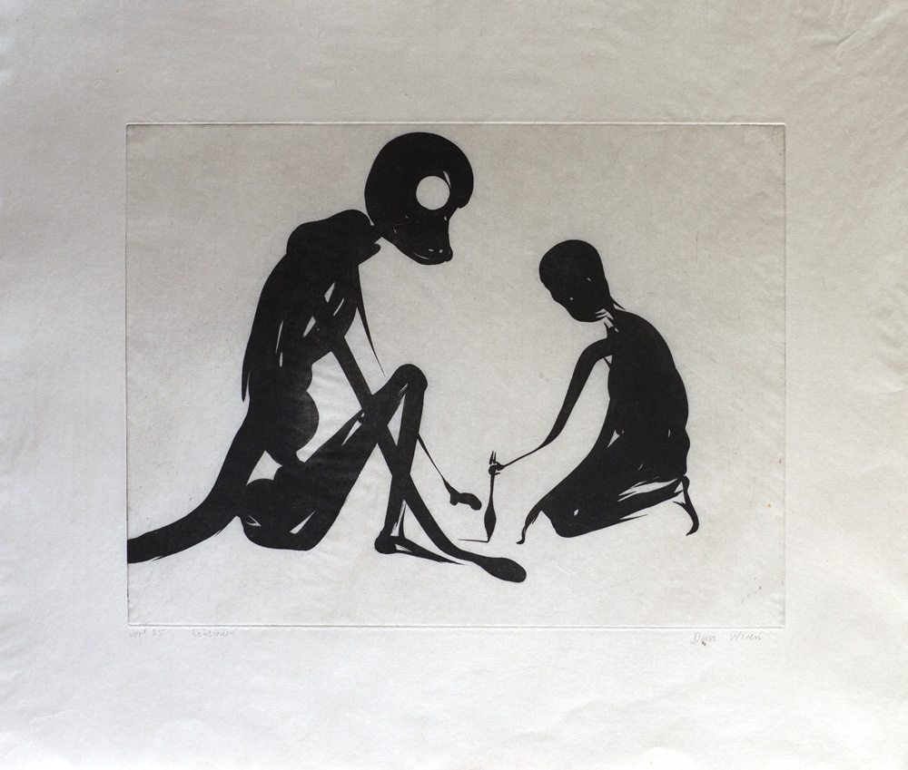 The Lesson – Aquatint Etching by Dan Wirén