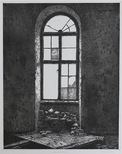 Window for Peace - drypoint by Mikael Kihlman