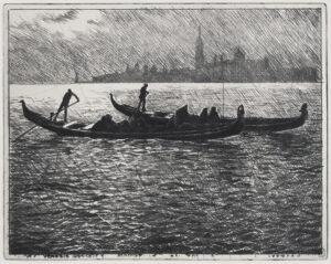 Memories of Venice I - drypoint by Mikael Kihlman.