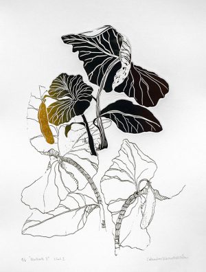 Foliage 3 - Linocut/Serigraph by Catharina Warme