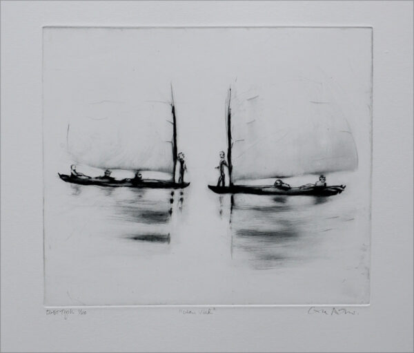 Without Wind – Drypoint by Lisa Andrén