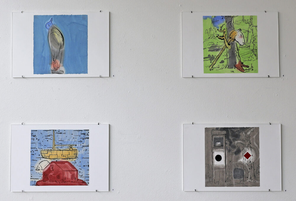 Dan Wirén's artworks Bird Figure, Horse Play, "House, Ship and Shell" and Archaic Modernism.
