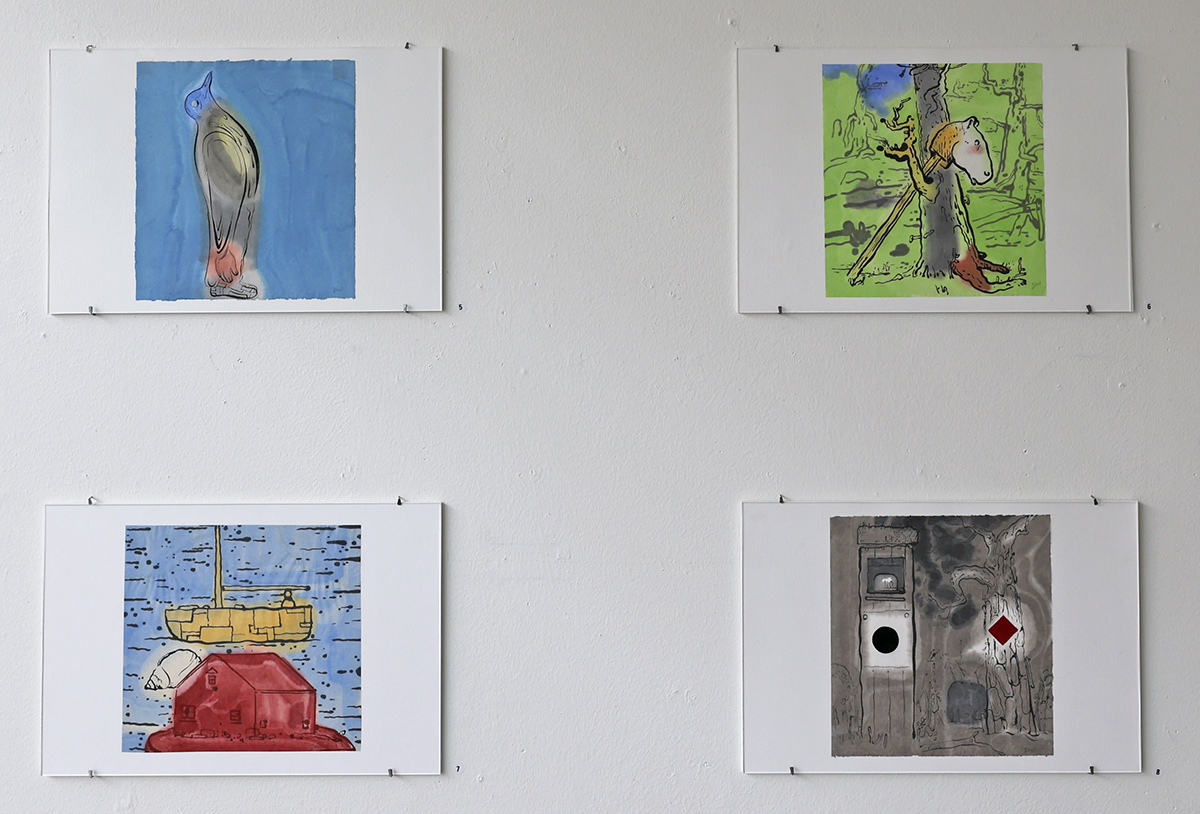 Dan Wirén's artworks Bird Figure, Horse Play, "House, Ship and Shell" and Archaic Modernism.