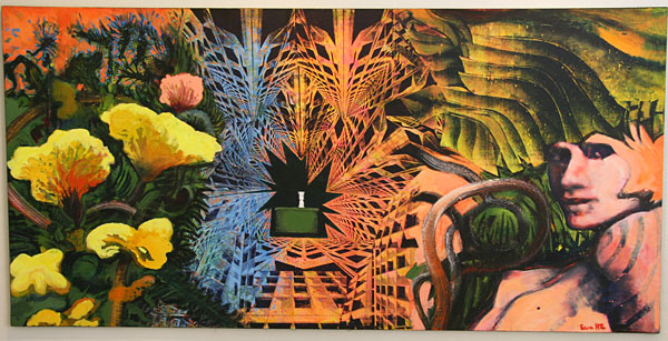 M&aring;lningen Shanghai Garden av Eva Zettervall.