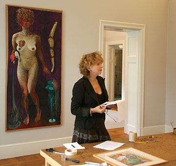 Eva Zettervall is preparing for the exhibition
