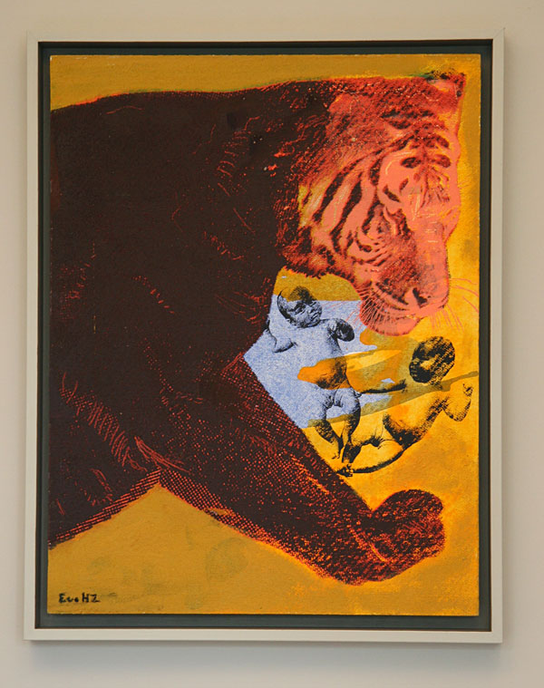 Eva Zettervall - målning/painting Babies with Tiger